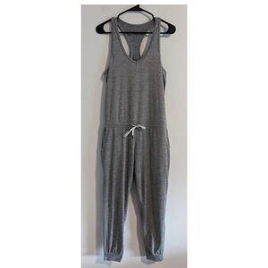 VUORI Lux Jumpsuit Ankle Crop Jogger Lux Harem Heather Gray Athletic Lounge
